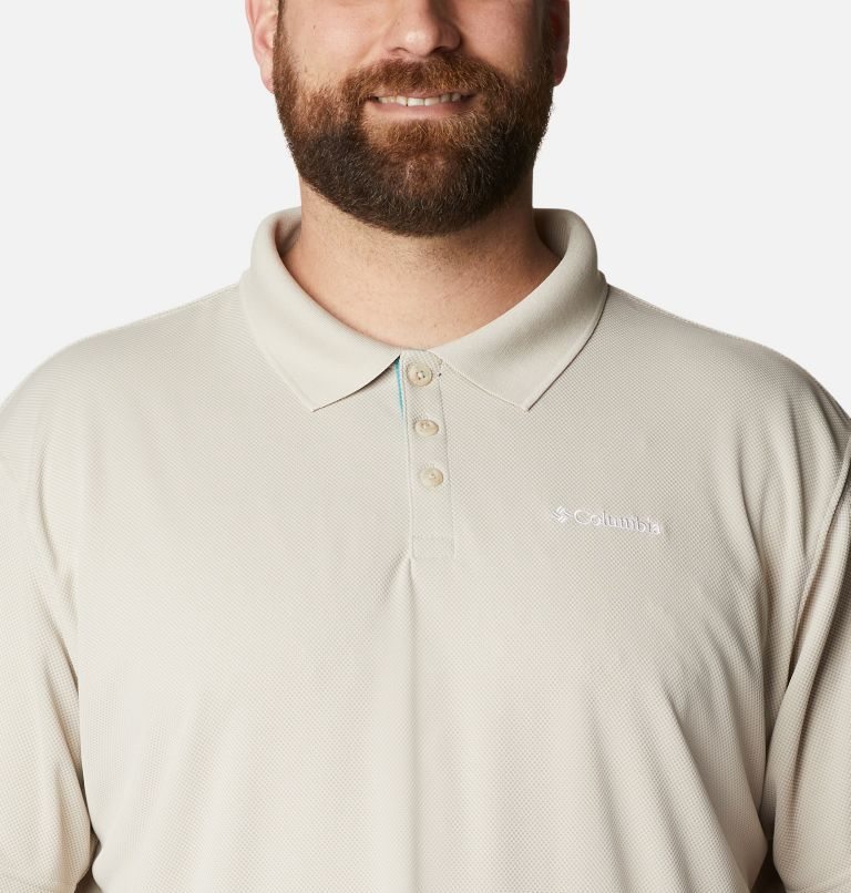 Men's Columbia Utilizer Polo Shirts Khaki | Plus Size CA-V6C83